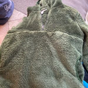 Cat and Jack Boys Sherpa green jacket